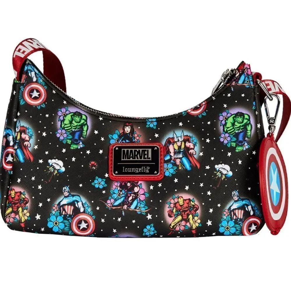 Loungefly x Marvel Tatoo Crossbody w/ Coin Pouch